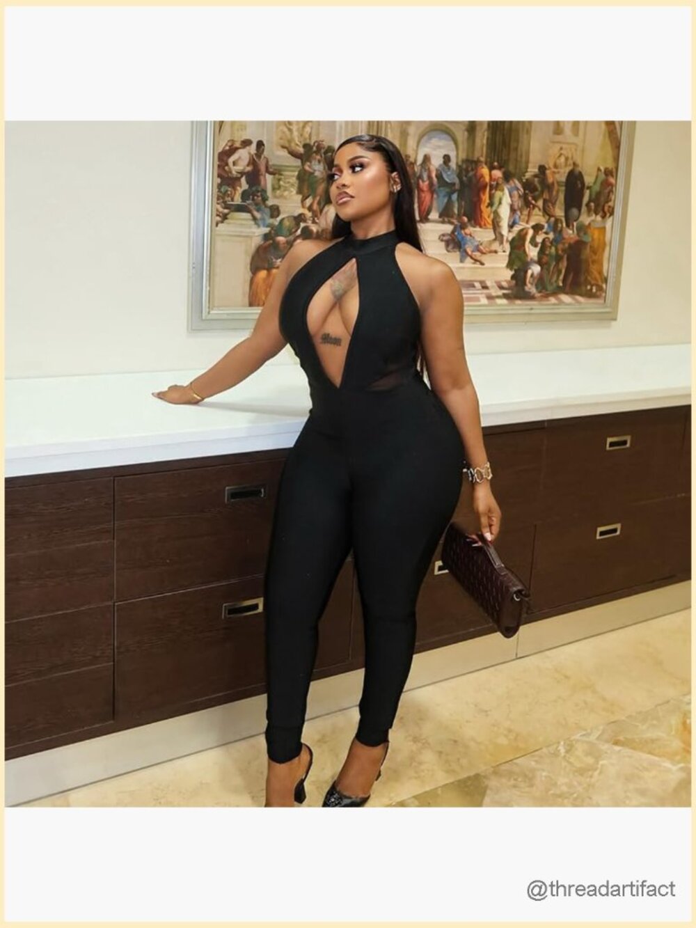 Sleeveless Hollow Out Bodycon Jumpsuit for Party Club - Picture 3 of 7